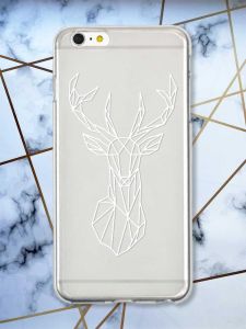 Прозорий чохол на iPhone 6+/6 Plus Олень (принт 129)