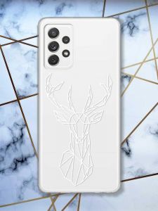 Прозорий чохол на Samsung Galaxy A72/A725  Олень (принт 129)