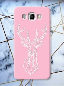 Матовий рожевий чохол на Samsung Galaxy J7(2016) J710 Олень (принт 129)