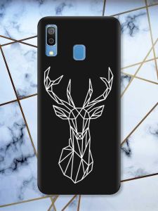 Матовий чорний чохол на Samsung Galaxy A30 (2019) / A20 (2019) Олень (принт 129)