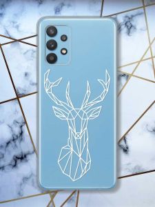 Прозорий чохол на Samsung Galaxy A32  Олень (принт 129)