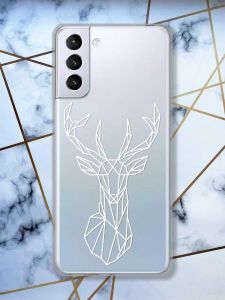 Прозорий чохол для Samsung Galaxy S21 (G991)  Олень (принт 129)
