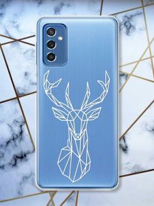 Прозорий чохол на Samsung Galaxy M52 Олень (принт 129)