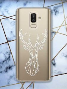 Прозорий чохол для Samsung Galaxy J8 (2018)  Олень (принт 129)
