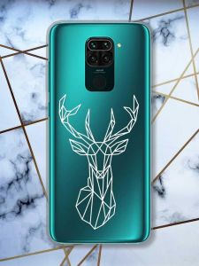 Прозорий чохол на Xiaomi Redmi Note 9 Олень (принт 129)