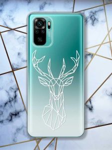 Прозорий чохол на Xiaomi Redmi Note 10 / Note 10s  Олень (принт 129)