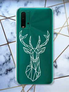 Прозорий чохол на Xiaomi Redmi 9T  Олень (принт 129)