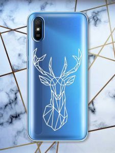 Прозорий чохол на Xiaomi Redmi 9A  Олень (принт 129)
