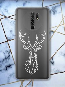 Прозорий чохол на Xiaomi Redmi 9 Олень (принт 129)