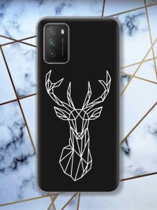 Прозорий чохол на Xiaomi Poco M3  Олень (принт 129)