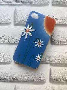 Пластиковий чохол із малюнком для iPhone 4/4S Ромашки