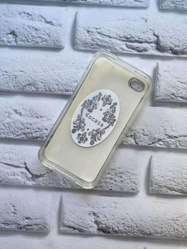 Силіконовий чохол із блискітками для iPhone 4/4S Золотий