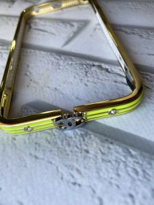 Металевий бампер на iPhone 6/6s :: Шанель салатовий