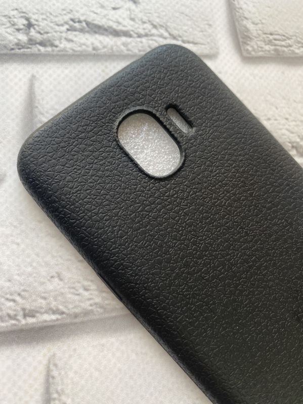Силіконовий чохол, зроблений під шкіру, Samsung Galaxy J2 Pro 2018 J250 Чорний