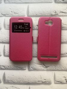 Чохол-книжка рифлена для Huawei Y3-II Рожевий