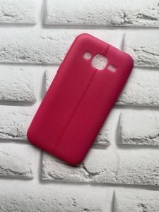 Силіконовий чохол з тисненням для SAMSUNG J2 Рожевий
