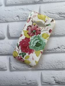 Силіконовий чохол із малюнком для SAMSUNG Galaxy J1Ace J110 Піони зелені