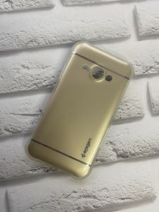 Силіконовий чохол для SAMSUNG Galaxy J1Ace J110 Spigen. Золотий