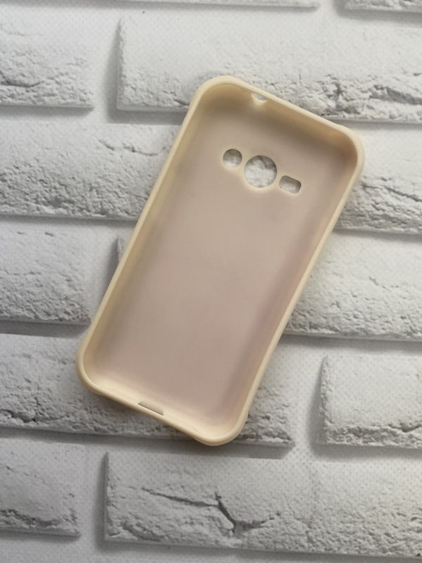 Силіконовий чохол з тисненням та вставкою для SAMSUNG Galaxy J1Ace J110 Рожевий
