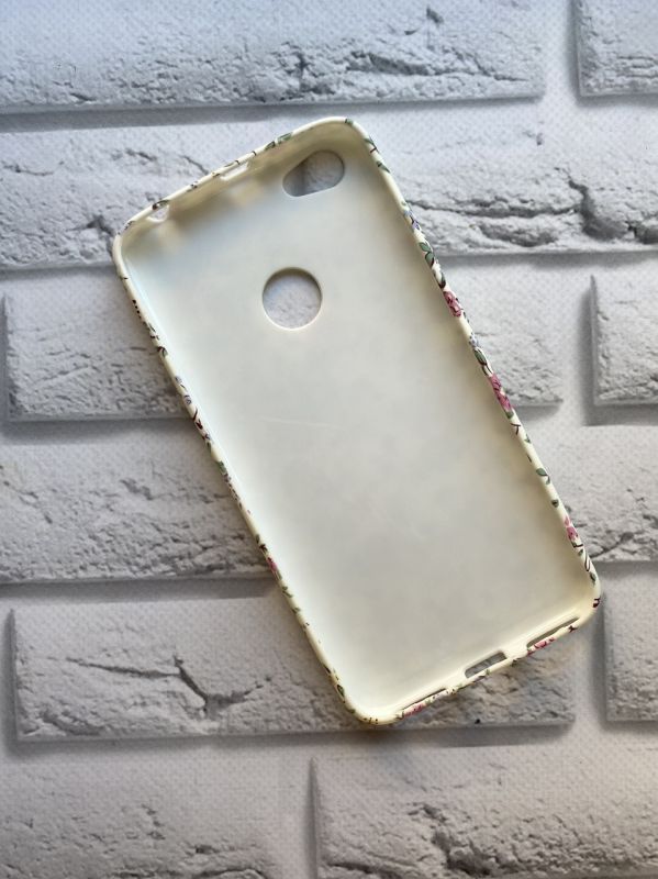 Силіконовий матовий чохол з малюнком для Xiaomi Redmi Note 5A Дрібні квіти на білому