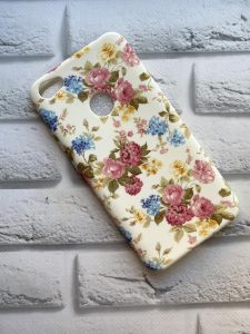 Силіконовий матовий чохол з малюнком для Xiaomi Redmi Note 5A Букетики на білому