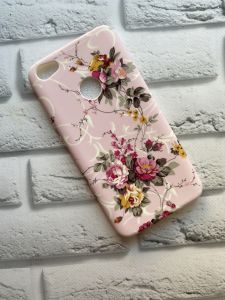 Силіконовий матовий чохол з малюнком для Xiaomi Redmi Note 5A Букетики на рожевому