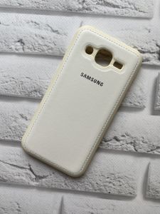 Силіконовий чохол з тисненням та вставкою для SAMSUNG J2 Білий