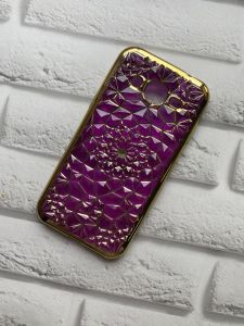 Силіконовий чохол для SAMSUNG Galaxy J2 Ромби випуклі. Фіолетова павутинка