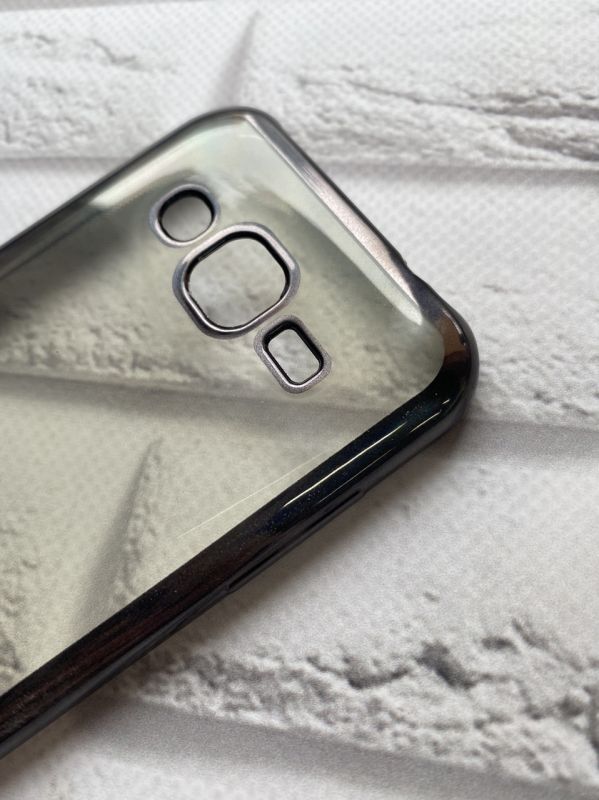 Силіконовий чохол із золотим обідком для SAMSUNG J2 Чорний