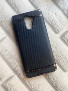 Силіконовий чохол карбоновий з бампером для Xiaomi Redmi 4 Чорний