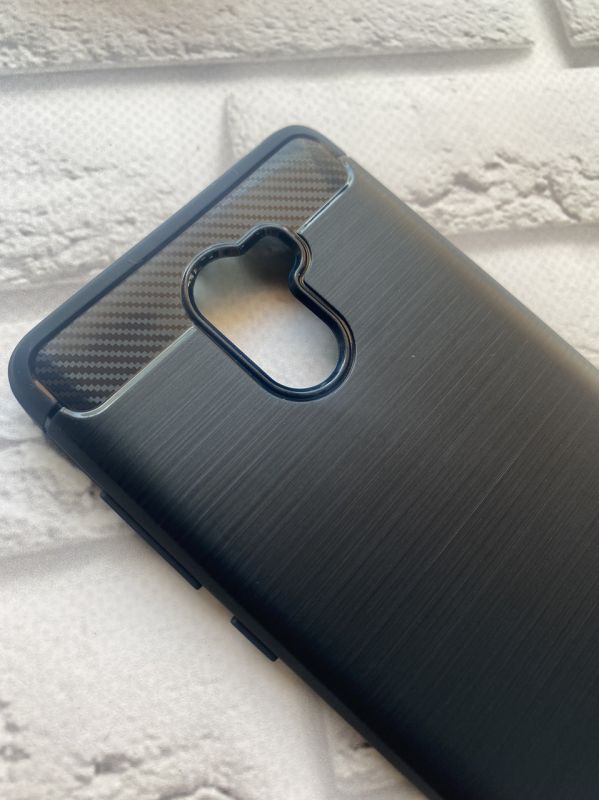Силіконовий чохол карбоновий для Xiaomi Redmi 4 Чорний