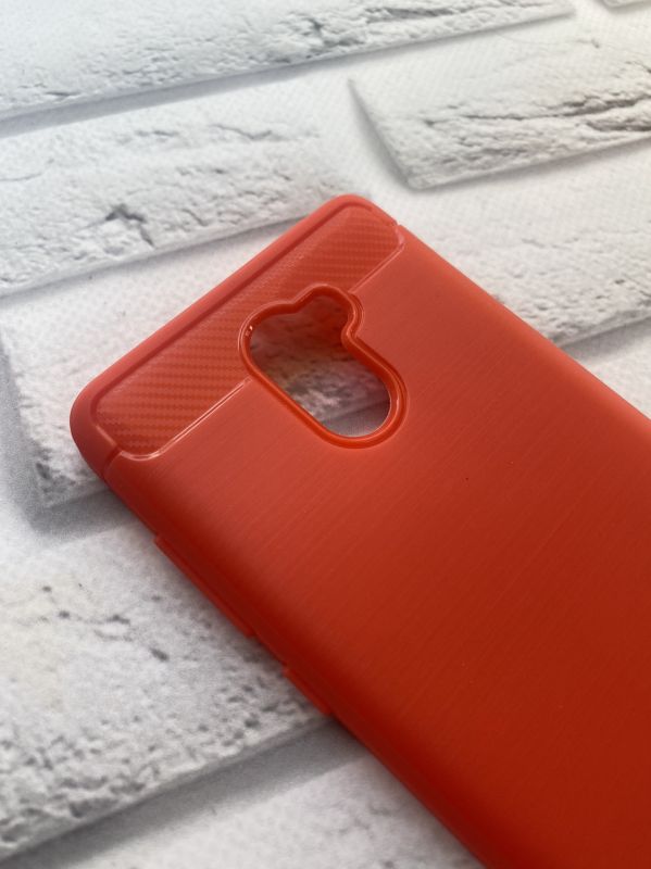 Силіконовий чохол карбоновий для Xiaomi Redmi 4 Червоний
