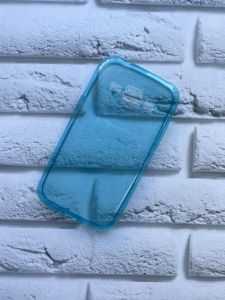 Силіконовий прозорий чохол для SAMSUNG Galaxy J1/J100 Блакитний
