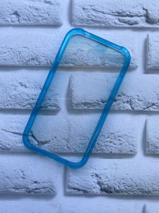 Силіконовий прозорий чохол з бампером для SAMSUNG Galaxy J1/J100 Синій
