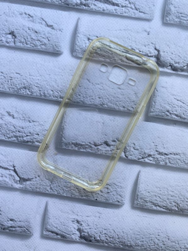 Силіконовий прозорий чохол з бампером для SAMSUNG Galaxy J1/J100 Білий