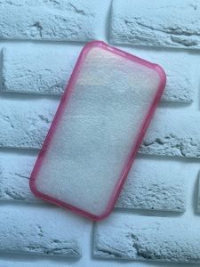 Силіконовий прозорий чохол з бампером для SAMSUNG Galaxy J1/J100 Рожевий