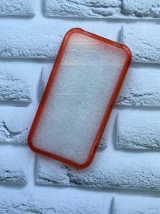 Силіконовий прозорий чохол з бампером для SAMSUNG Galaxy J1/J100 Червоний