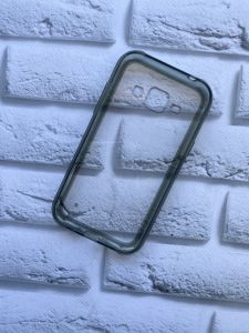 Силіконовий прозорий чохол з бампером для SAMSUNG Galaxy J1/J100 Чорний
