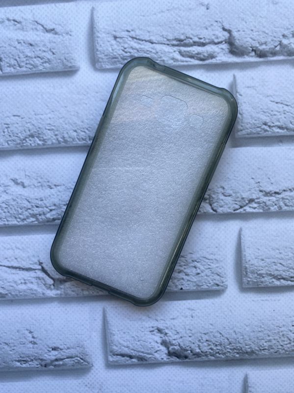 Силіконовий прозорий чохол з бампером для SAMSUNG Galaxy J1/J100 Чорний