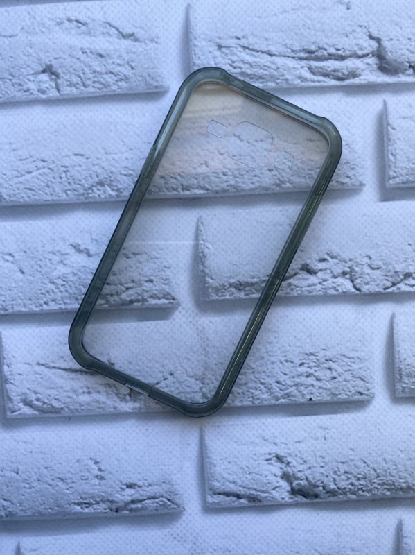 Силіконовий прозорий чохол з бампером для SAMSUNG Galaxy J1/J100 Чорний