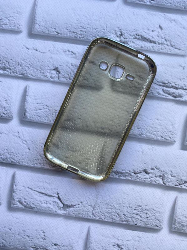 Силіконовий чохол з обідком для SAMSUNG Galaxy J1/J100 Сітка. Срібний