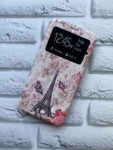 Чохол-книга з принтом для Xiaomi Mi 5 Башта на рожевому