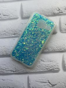 Силіконовий чохол із влитими блискітками для SAMSUNG J1mini J105 Блакитний