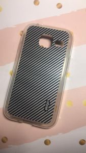 Силіконовий чохол із пластиковою вставкою для SAMSUNG J1mini J105 Чорні зигзаги