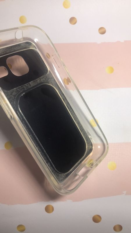 Силіконовий чохол із пластиковою вставкою для SAMSUNG J1mini J105 Чорні зигзаги