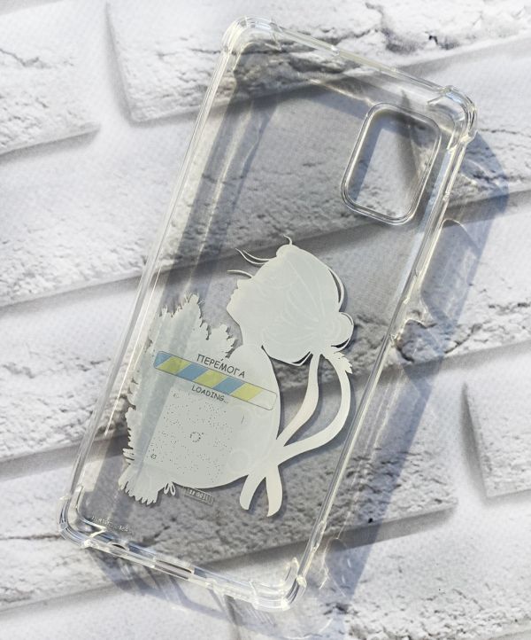 Чохол із потовщеними кутами на Samsung Galaxy A51 Українка з колосками (патріотичний принт 172)