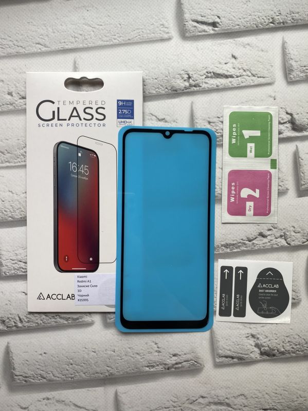 Захисне скло 3D для Xiaomi Redmi A1 Чорний