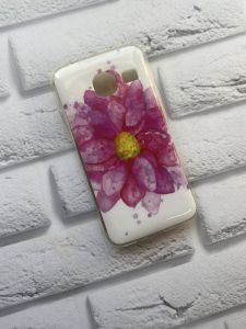 Силіконовий чохол з малюнком для SAMSUNG Galaxy J1mini J105 Квітка рожева