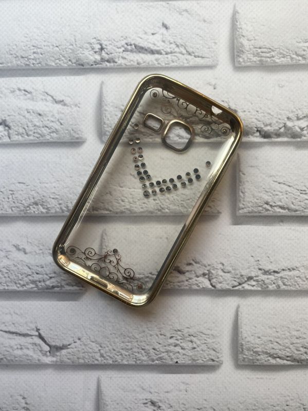 Силіконовий чохол із золотим обідком для SAMSUNG Galaxy J1mini J105 Трикутник