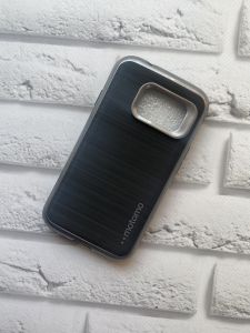 Силіконовий чохол Мотомо із срібним бампером для SAMSUNG Galaxy J1mini J105 Чорний